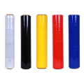Pallet colorido LLDPE Embalagem à mão Envolvendo rolos de filme amarelo extensível de filme plástico de fundição